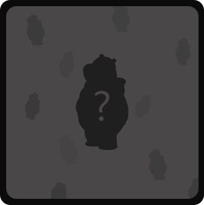 Quadrado preto, que simboliza um item do jogo da memória por virar. No centro encontra-se a silhueta de um urso.